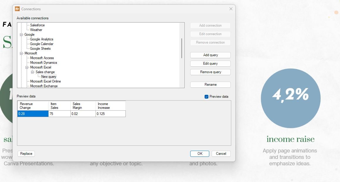 Preview your data in PowerPoint
