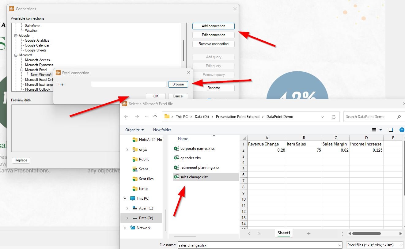 DataPoint browse for Excel file