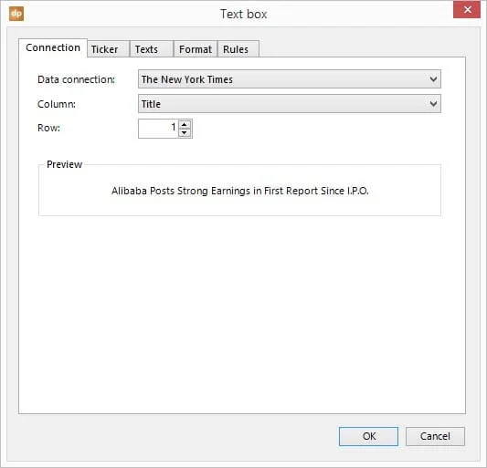 assign title of news article to a text box