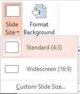 choose 4:3 or 16:9 format