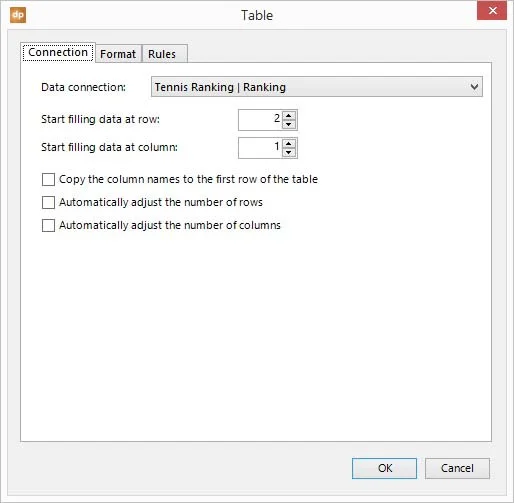link a powerpoint table to sports results