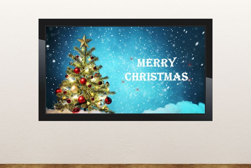 Free digital signage powerpoint template for christmas slides