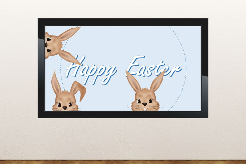 Free digital signage powerpoint template for Easter promotions