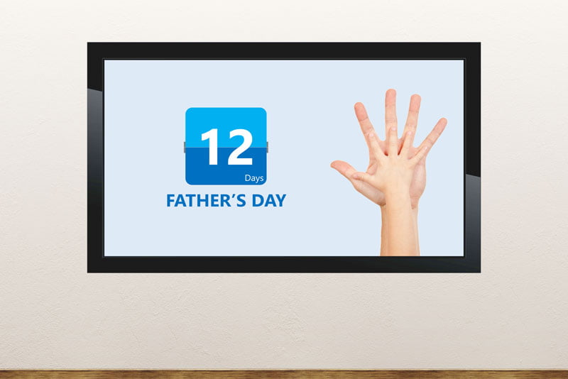 Free digital signage powerpoint template for Father's Day