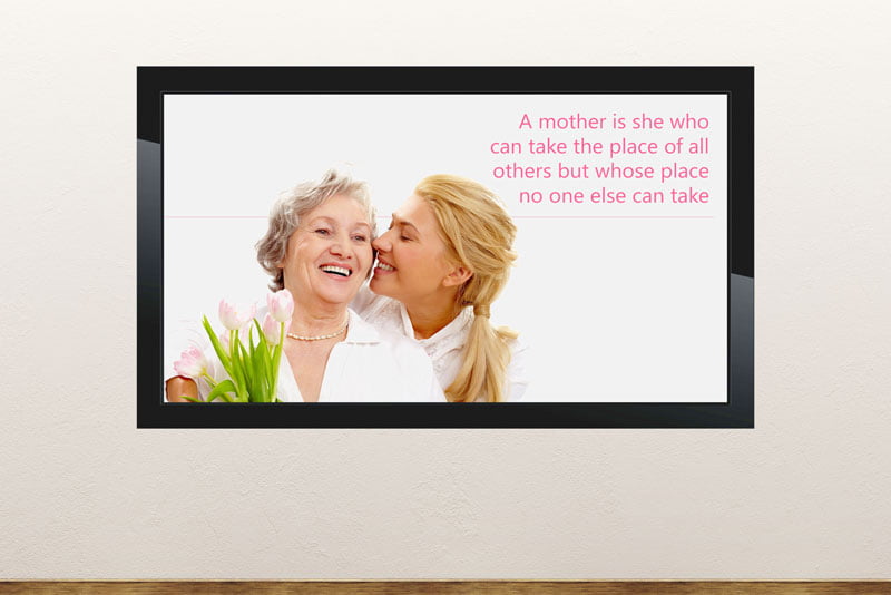 Free digital signage powerpoint template for Mother's Day