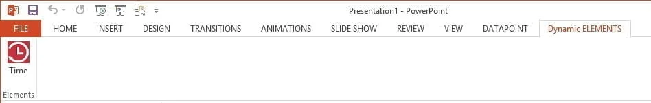 view time button in dynamic elements menu