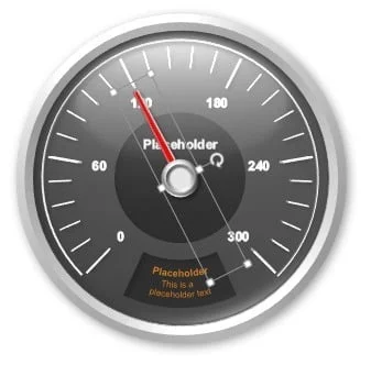 rotate the needle of this meter in real time on your slide