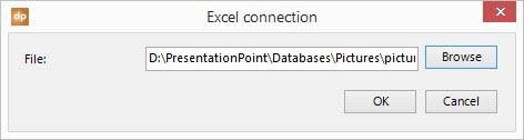 select the excel file that you want to link