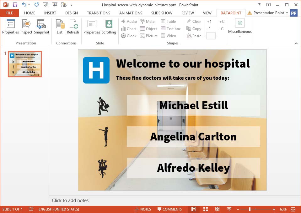 preview of dynamic pictures on a powerpoint slide
