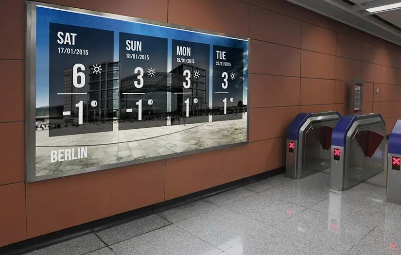 Digital signage software info about