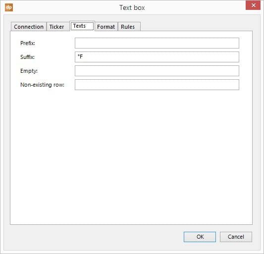 add Fahrenheit or Celsius suffix to temperature