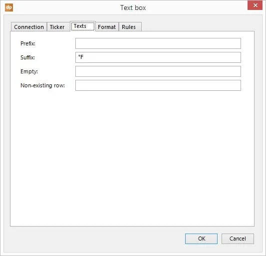 add Fahrenheit or Celsius suffix to temperature