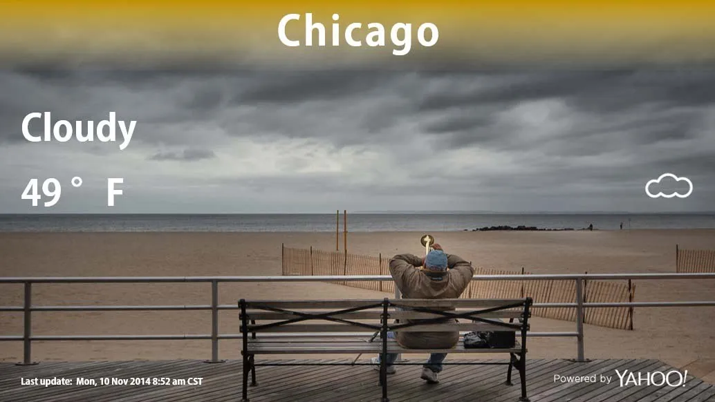 run your powerpoint slide show with real-time weather information