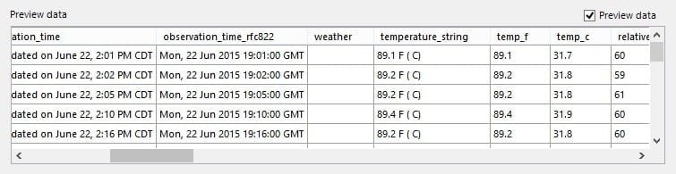 xml wunderground weather information unsorted