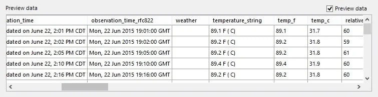 xml wunderground weather information unsorted