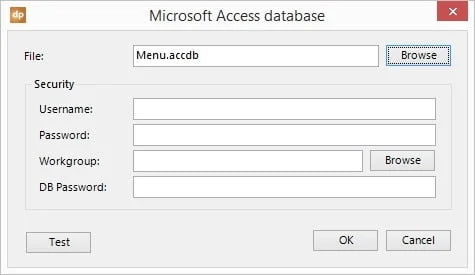 example of a relative database connection in powerpoint