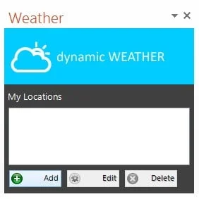 monitored locations for weather info