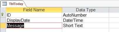 time restricted today base table