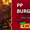 Premium PowerPoint Template for hamburger and take-away restaurants - hamburger
