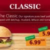 Premium PowerPoint Template for hamburger and take-away restaurants - classic hamburger