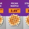 Premium PowerPoint Template for hamburger and take-away restaurants - overview waffles