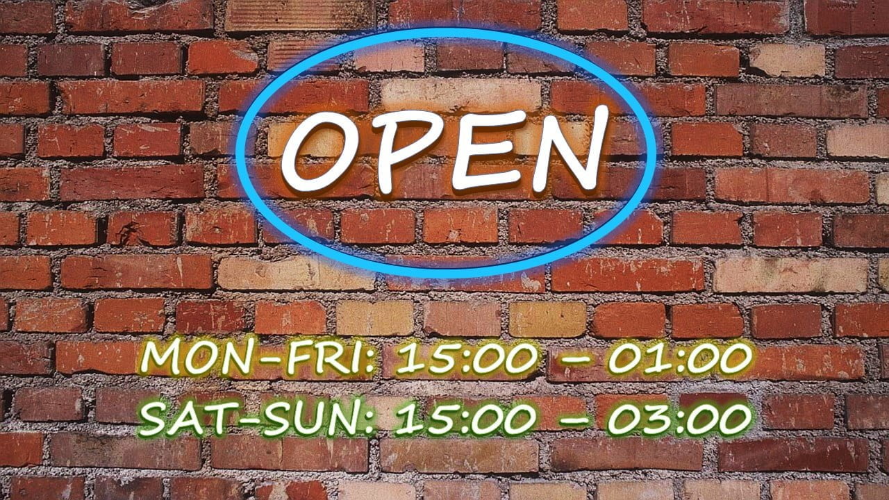 pub opening hours