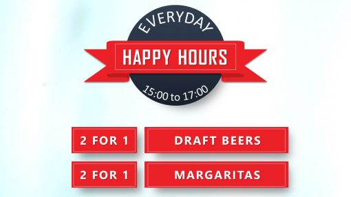 Premium PowerPoint template for advertising in pubs - happy hours