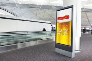 digital advertising screen created in powerpoint