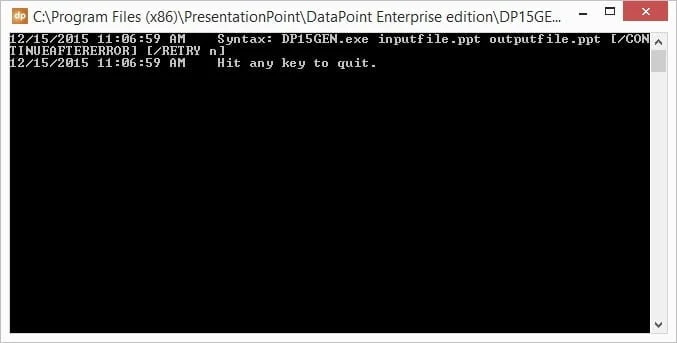 command line tool without parameters