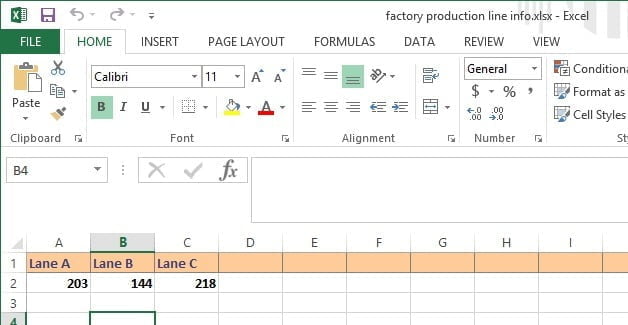 raw excel data for rules