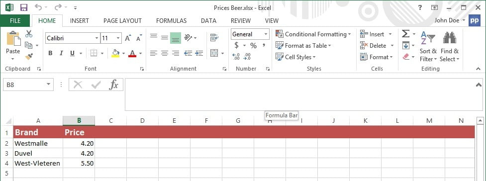 excel data for dynamic text boxes