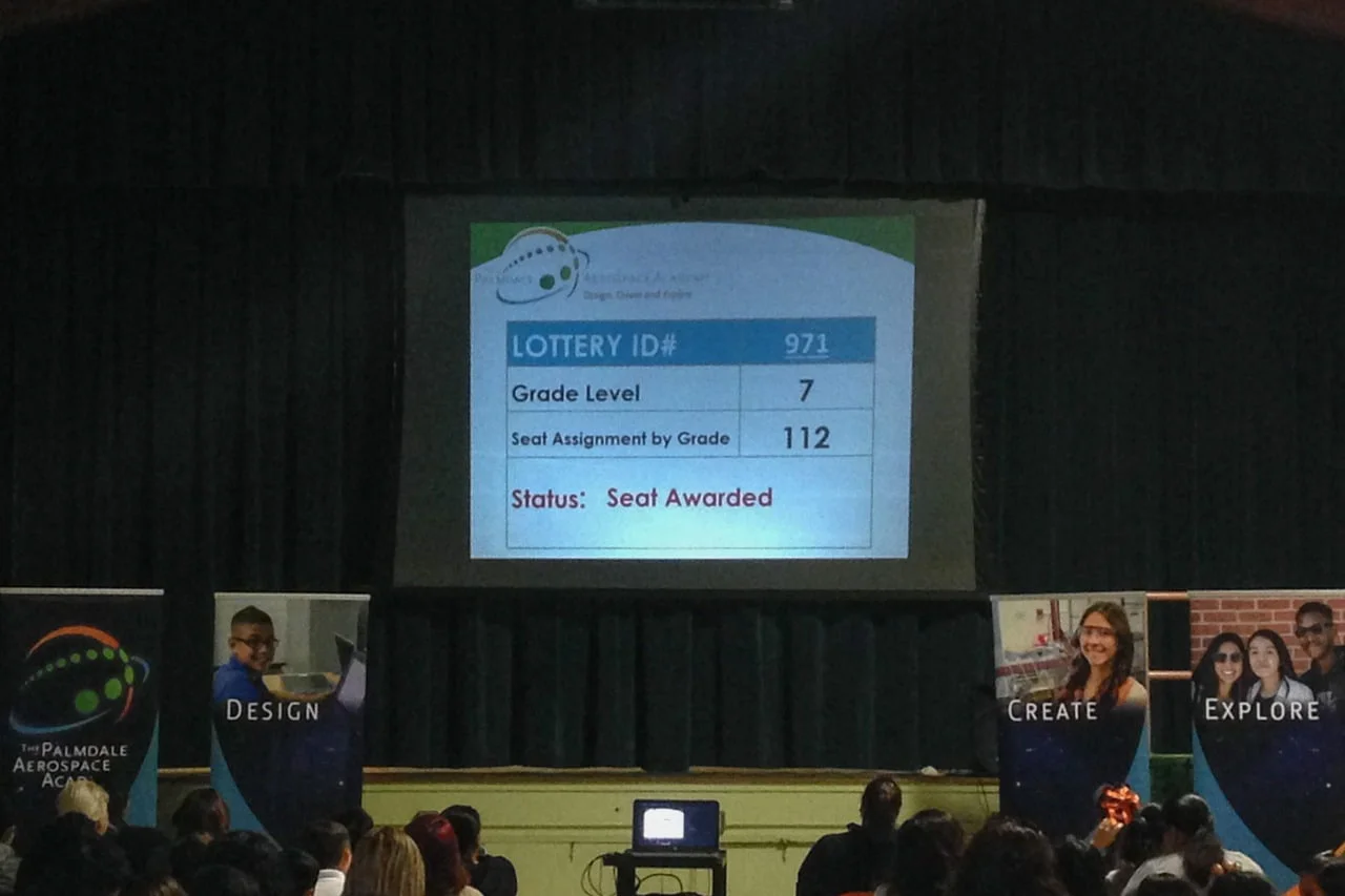 display enrollment lottery at the palmdale aerospace academy