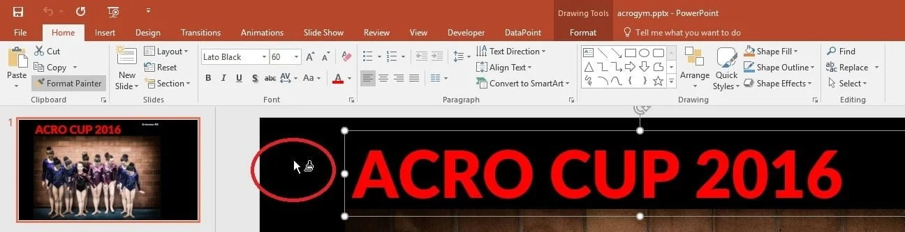 mouse cursor as paint brush