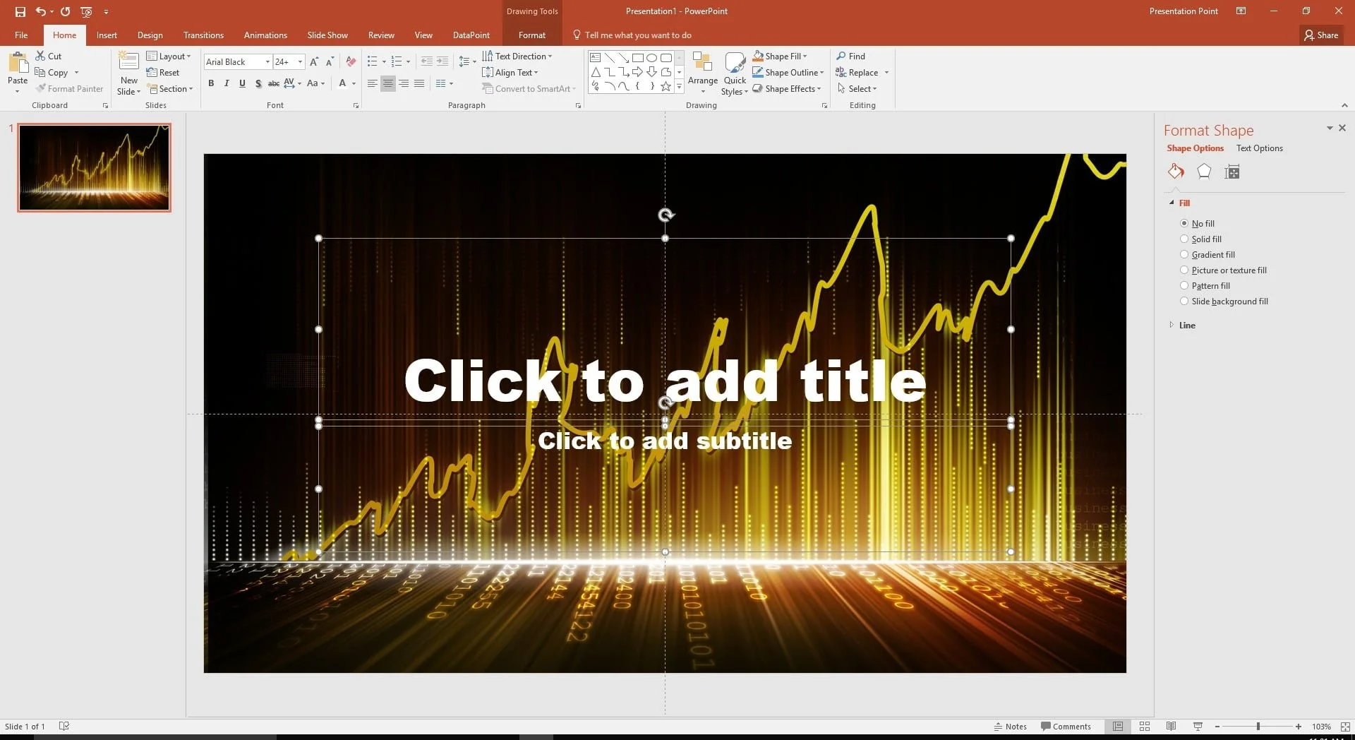 start with new presentation