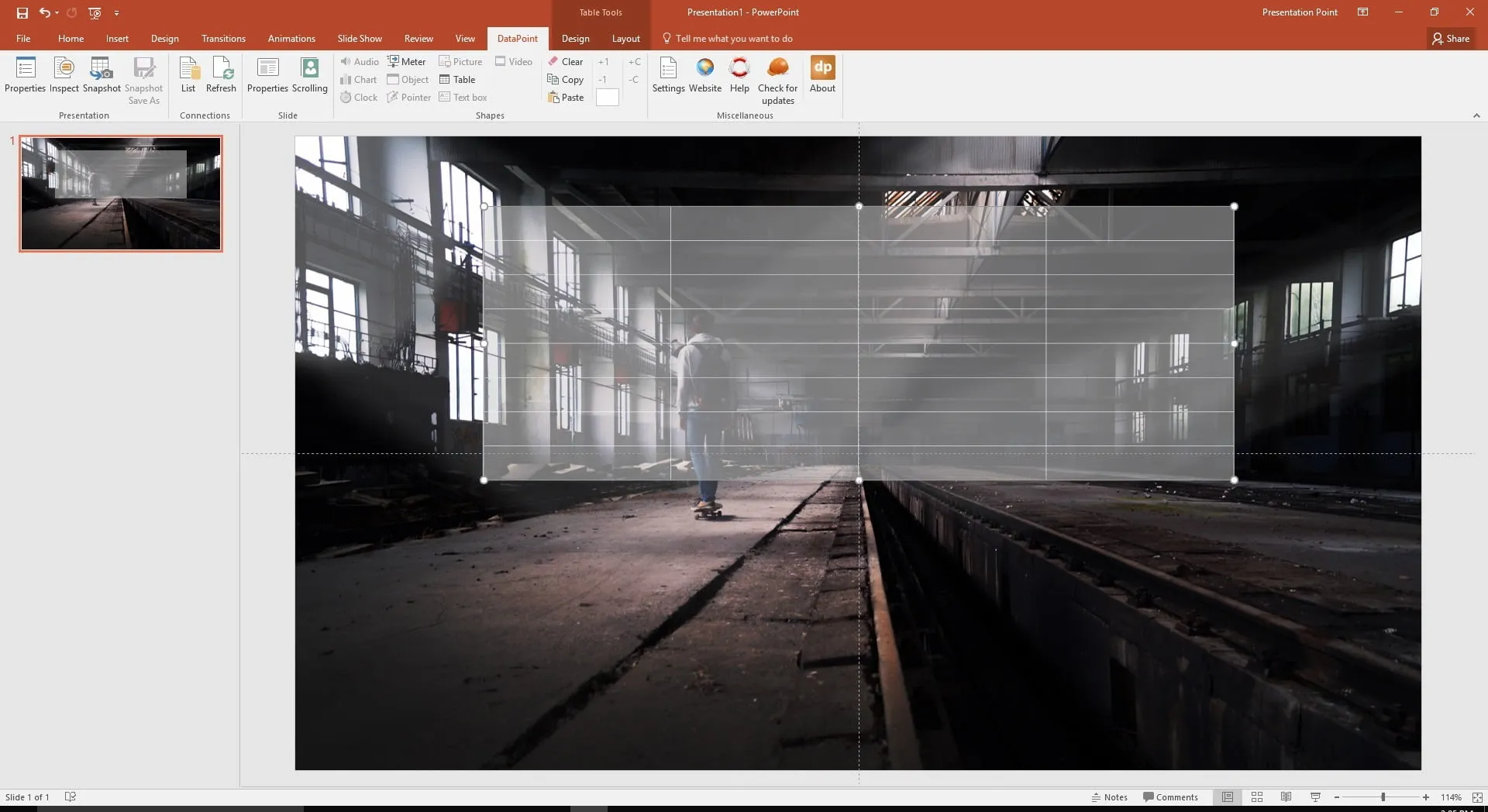 add a table to your slide