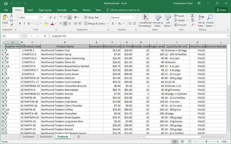 Flexible Column Selection for Dynamic Tables • PresentationPoint