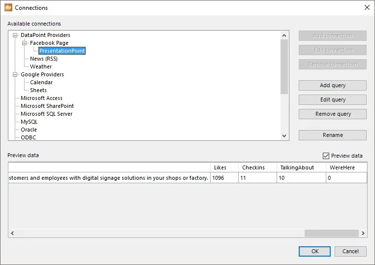 6 new data providers for powerpoint/datapoint