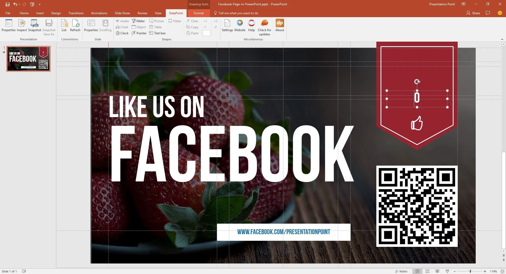 facebook page select textbox