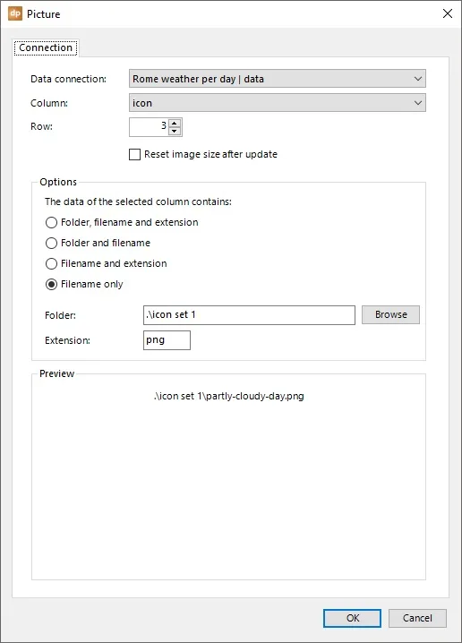 dynamic picture properties