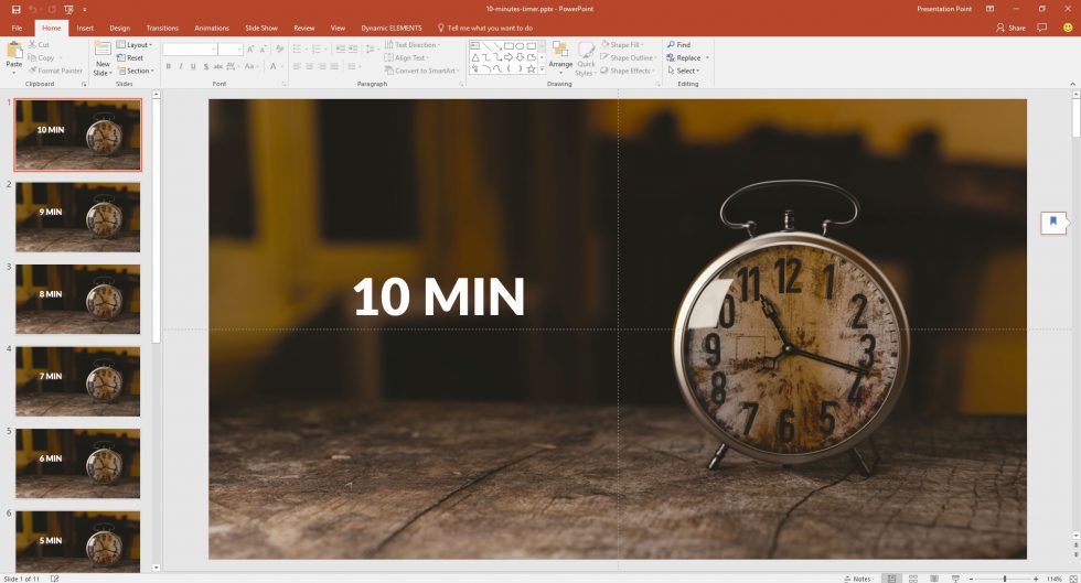 does powerpoint have a countdown timer