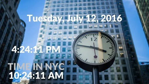 PowerPoint Clock with Date & Time Display