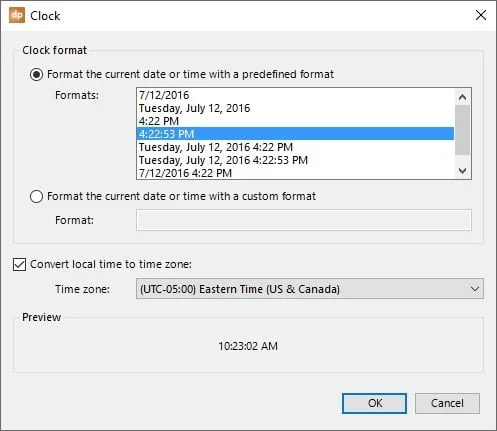 other time zone clock