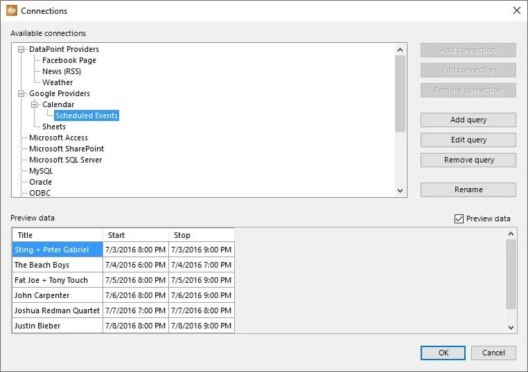 google calendar events preview in powerpoint
