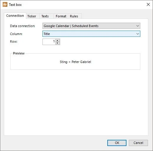 link text box dynamically to event name