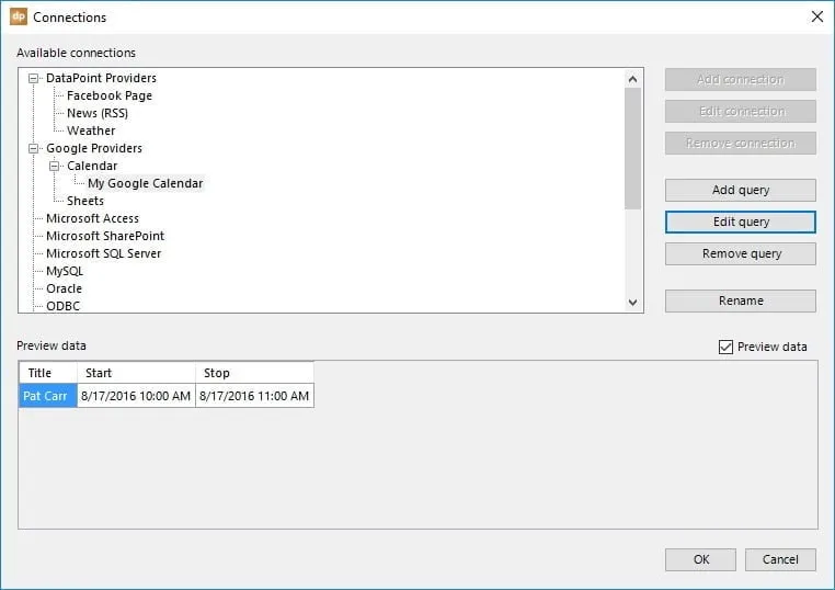 filter applied on local data