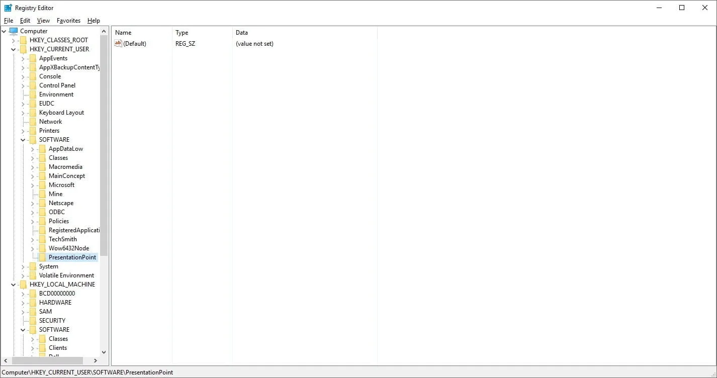 add or open presentationpoint folder