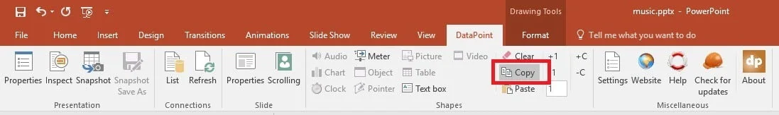 datapoint copy button