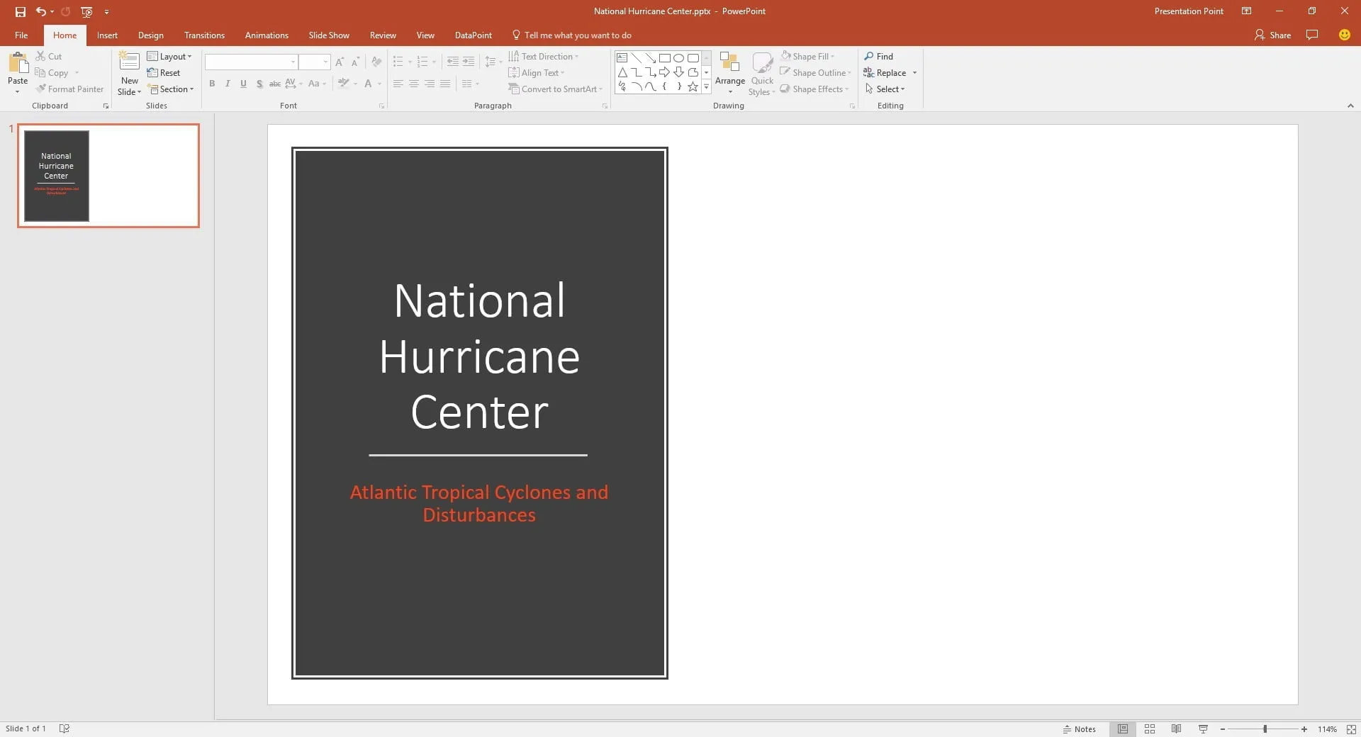 initial presentation