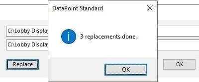 How to Use the Find and Replace on DataPoint Connections