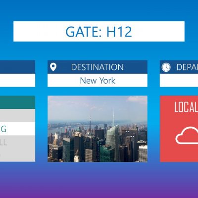 Premium PowerPoint template for Airports - Gate info